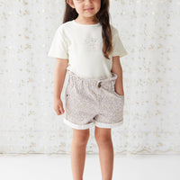 Grace Cotton Twill Short - Chloe Lilac Childrens Short from Jamie Kay USA