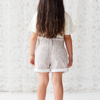 Grace Cotton Twill Short - Chloe Lilac Childrens Short from Jamie Kay USA