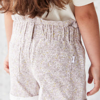 Grace Cotton Twill Short - Chloe Lilac Childrens Short from Jamie Kay USA