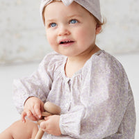 Organic Cotton Fine Rib Lilian Headband - Lavender Fleck Childrens Headband from Jamie Kay USA