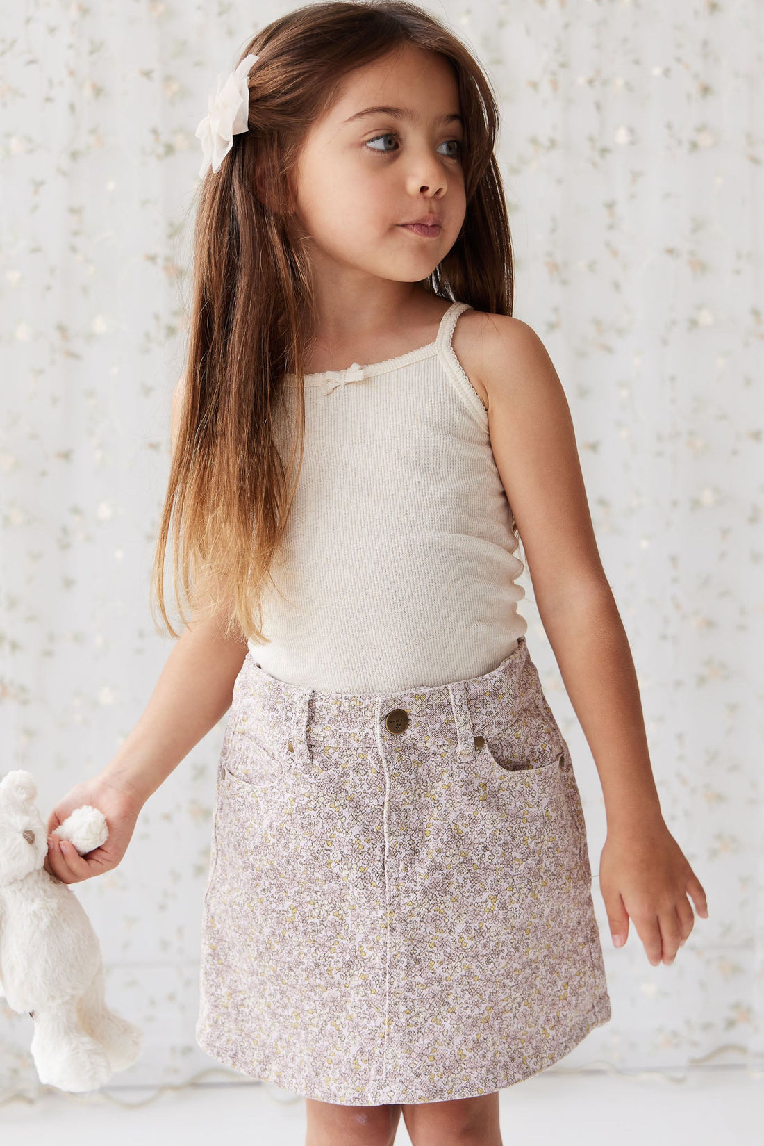 Alison Twill Skirt - Chloe Lilac Childrens Skirt from Jamie Kay USA