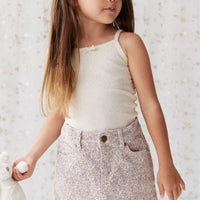 Alison Twill Skirt - Chloe Lilac Childrens Skirt from Jamie Kay USA