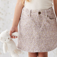 Alison Twill Skirt - Chloe Lilac Childrens Skirt from Jamie Kay USA