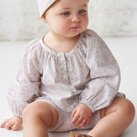 Organic Cotton Fine Rib Lilian Headband - Lavender Fleck Childrens Headband from Jamie Kay USA