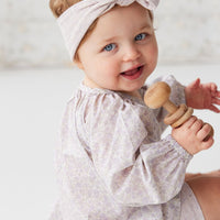 Organic Cotton Fine Rib Lilian Headband - Lavender Fleck Childrens Headband from Jamie Kay USA