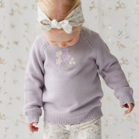 Organic Cotton Everyday Legging - Moons Garden Lavender Childrens Legging from Jamie Kay USA