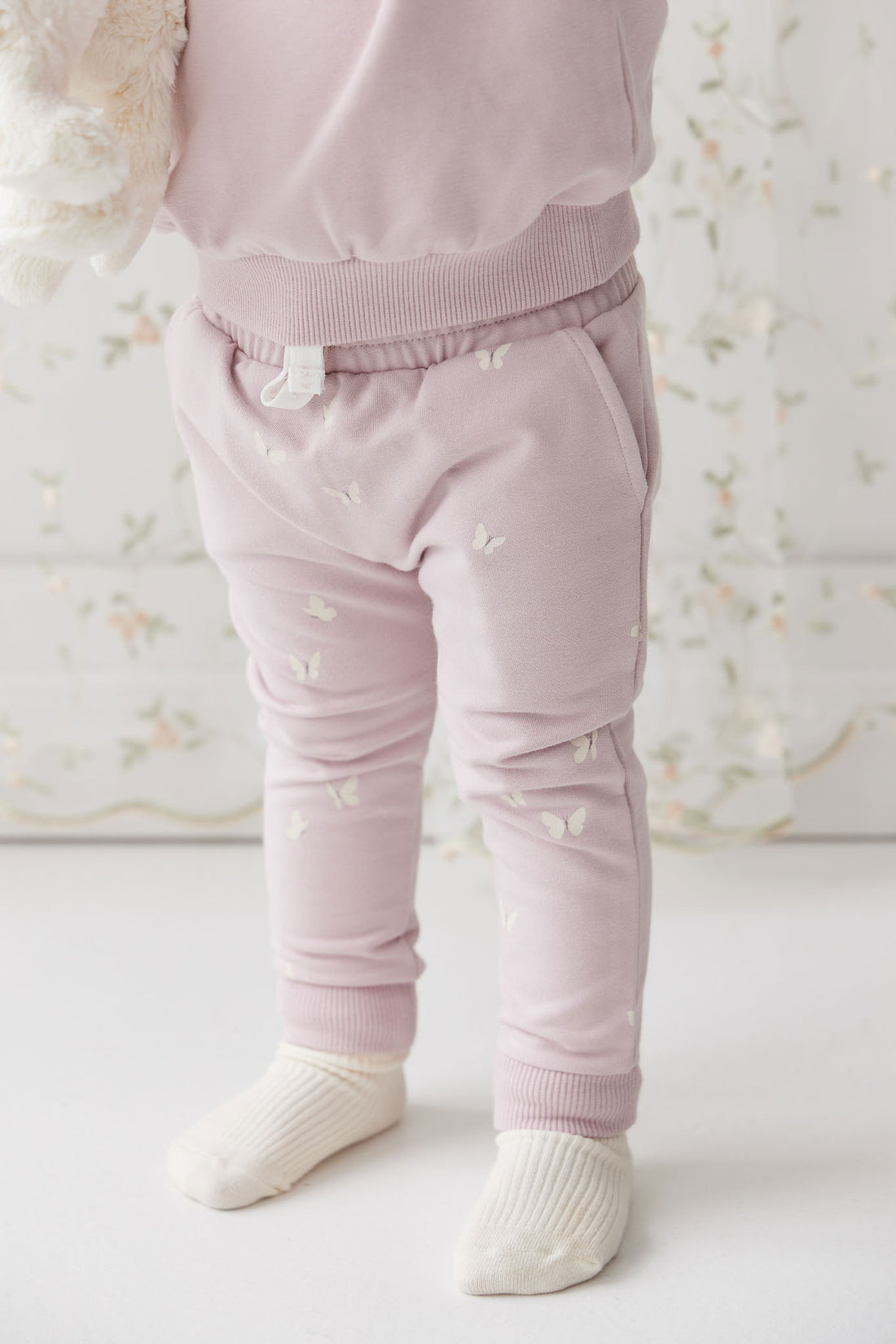 Organic Cotton Morgan Track Pant - Flutter by Lilac Childrens Pant from Jamie Kay USA