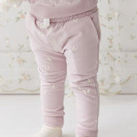 Organic Cotton Morgan Track Pant - Flutter by Lilac Childrens Pant from Jamie Kay USA