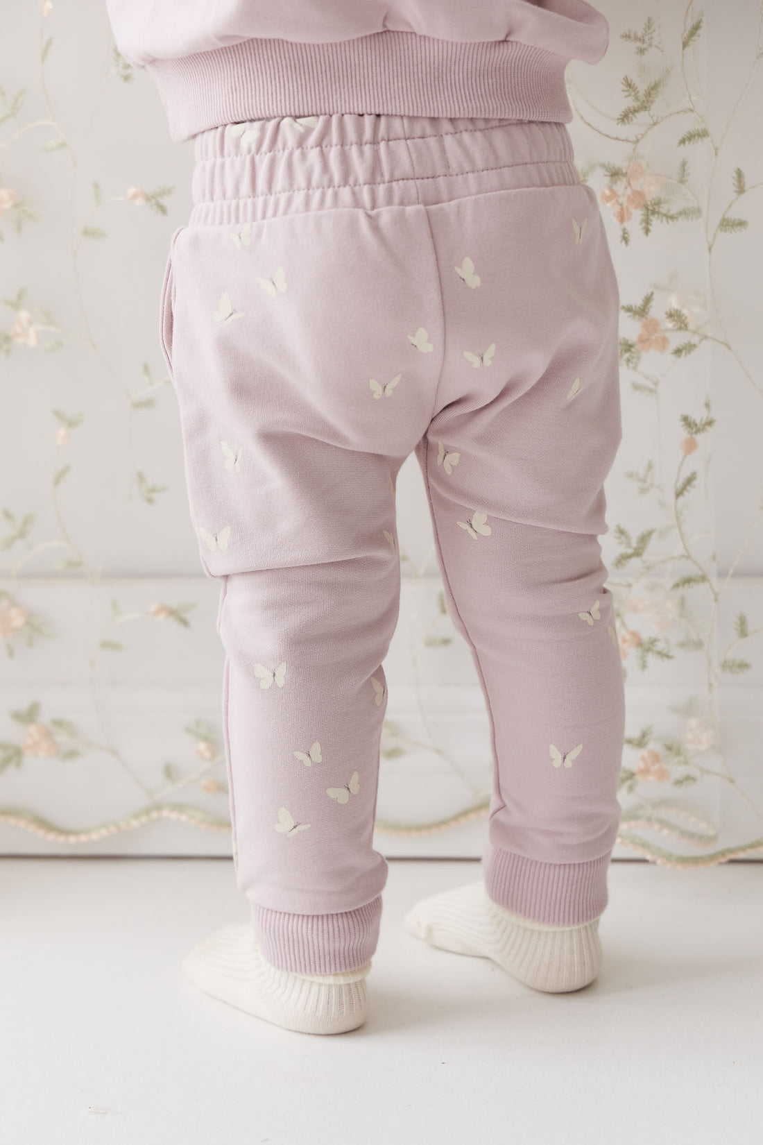 Organic Cotton Morgan Track Pant - Flutter by Lilac Childrens Pant from Jamie Kay USA