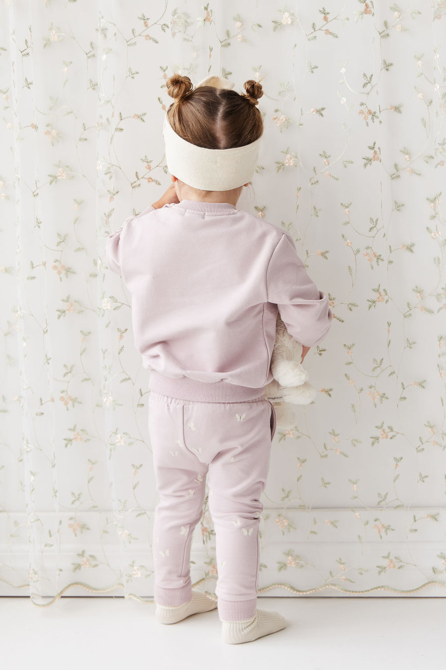 Organic Cotton Morgan Track Pant - Flutter by Lilac Childrens Pant from Jamie Kay USA