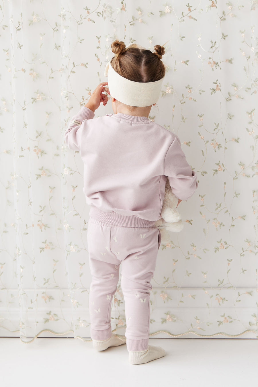 Organic Cotton Morgan Track Pant - Flutter by Lilac Childrens Pant from Jamie Kay USA