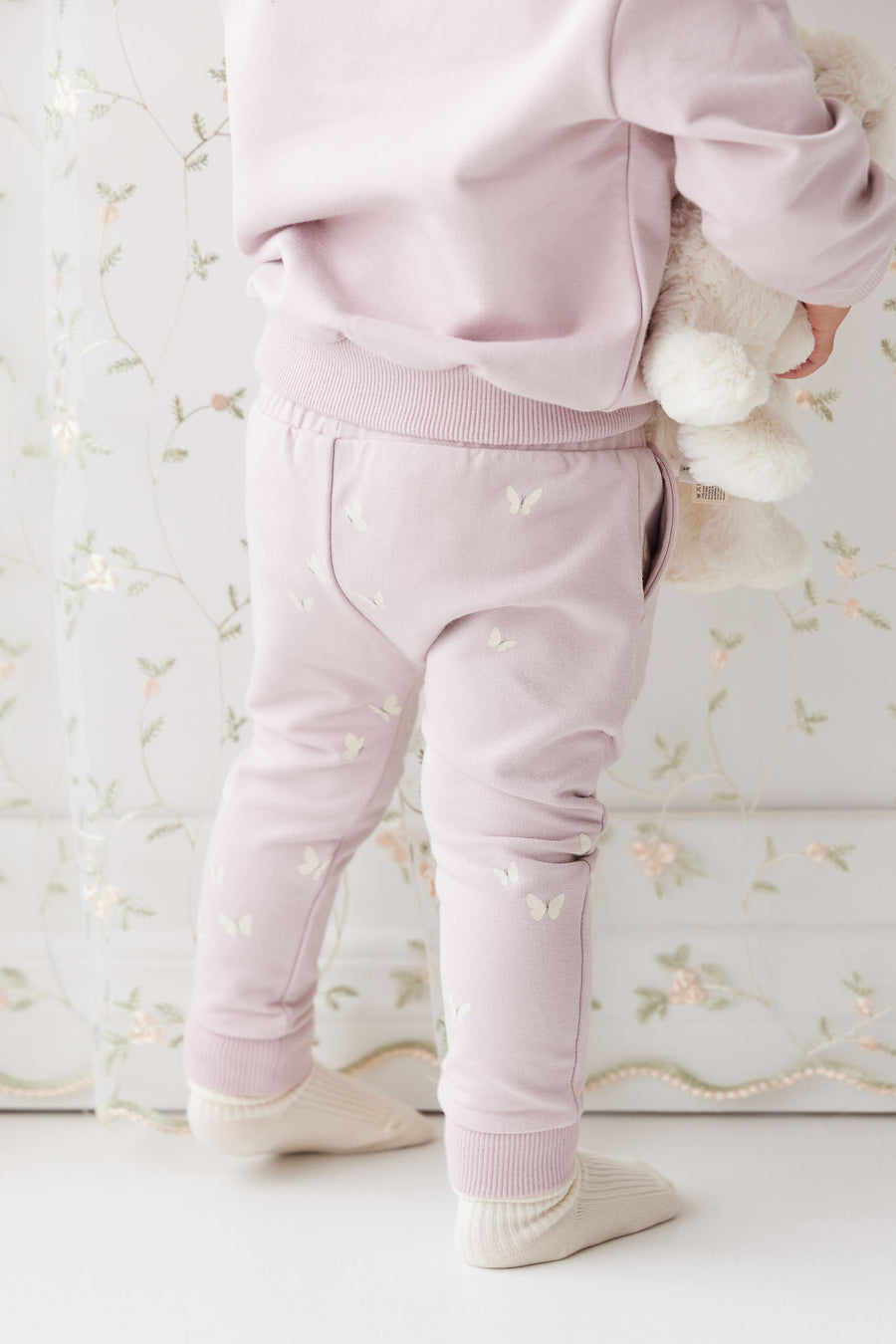 Organic Cotton Morgan Track Pant - Flutter by Lilac Childrens Pant from Jamie Kay USA