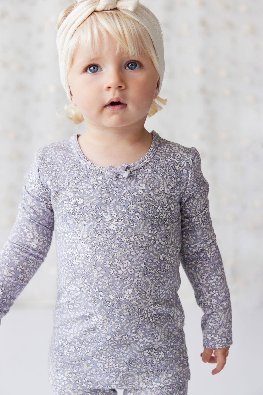 Organic Cotton Long Sleeve Top - April Lilac Childrens Top from Jamie Kay USA