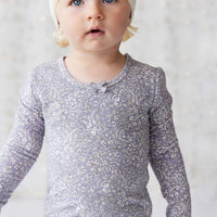 Organic Cotton Long Sleeve Top - April Lilac Childrens Top from Jamie Kay USA