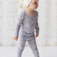 Organic Cotton Everyday Legging - April Lilac Childrens Legging from Jamie Kay USA