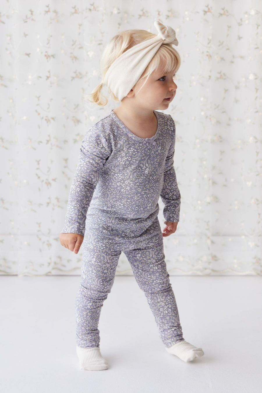 Organic Cotton Everyday Legging - April Lilac Childrens Legging from Jamie Kay USA