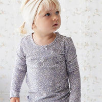 Organic Cotton Long Sleeve Top - April Lilac Childrens Top from Jamie Kay USA