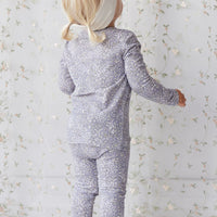 Organic Cotton Everyday Legging - April Lilac Childrens Legging from Jamie Kay USA