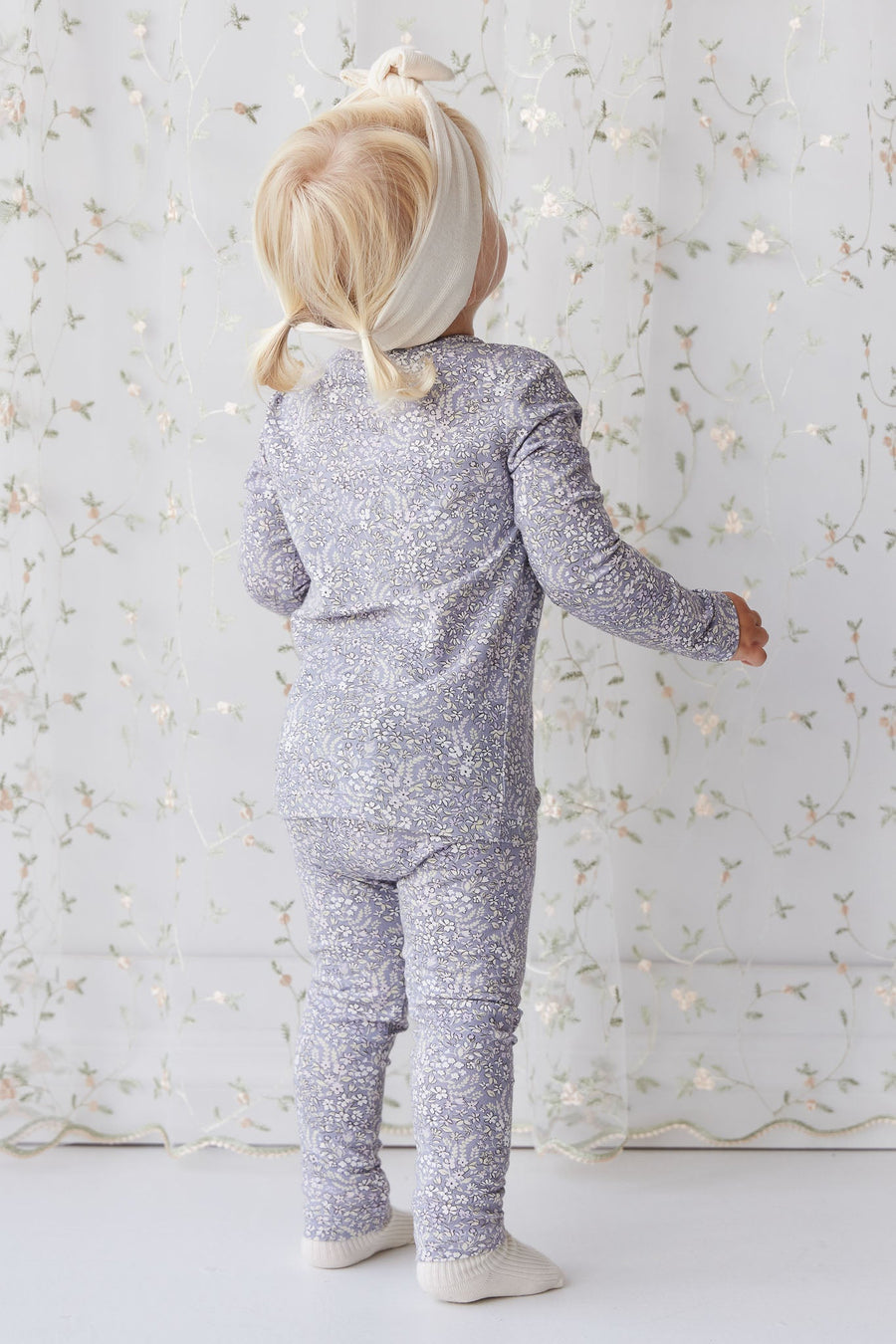 Organic Cotton Everyday Legging - April Lilac Childrens Legging from Jamie Kay USA