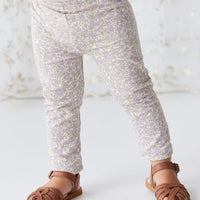 Organic Cotton Everyday Legging - Chloe Lavender Childrens Legging from Jamie Kay USA