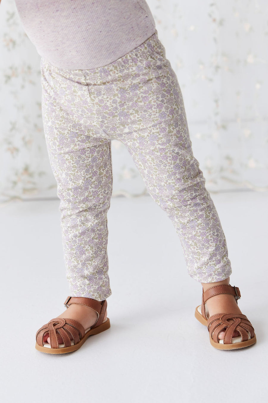 Organic Cotton Everyday Legging - Chloe Lavender Childrens Legging from Jamie Kay USA