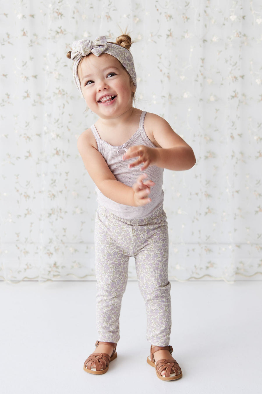 Organic Cotton Everyday Legging - Chloe Lavender Childrens Legging from Jamie Kay USA