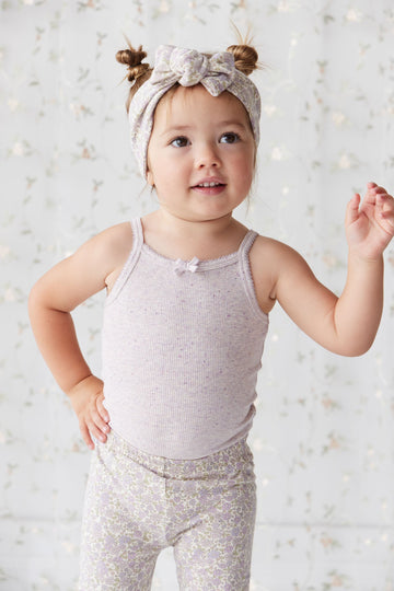 Organic Cotton Fine Rib Singlet - Lavender Fleck Childrens Singlet from Jamie Kay USA