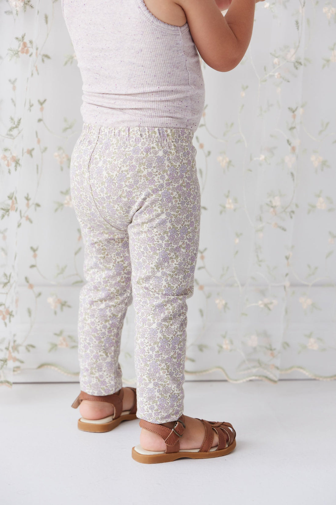 Organic Cotton Everyday Legging - Chloe Lavender Childrens Legging from Jamie Kay USA