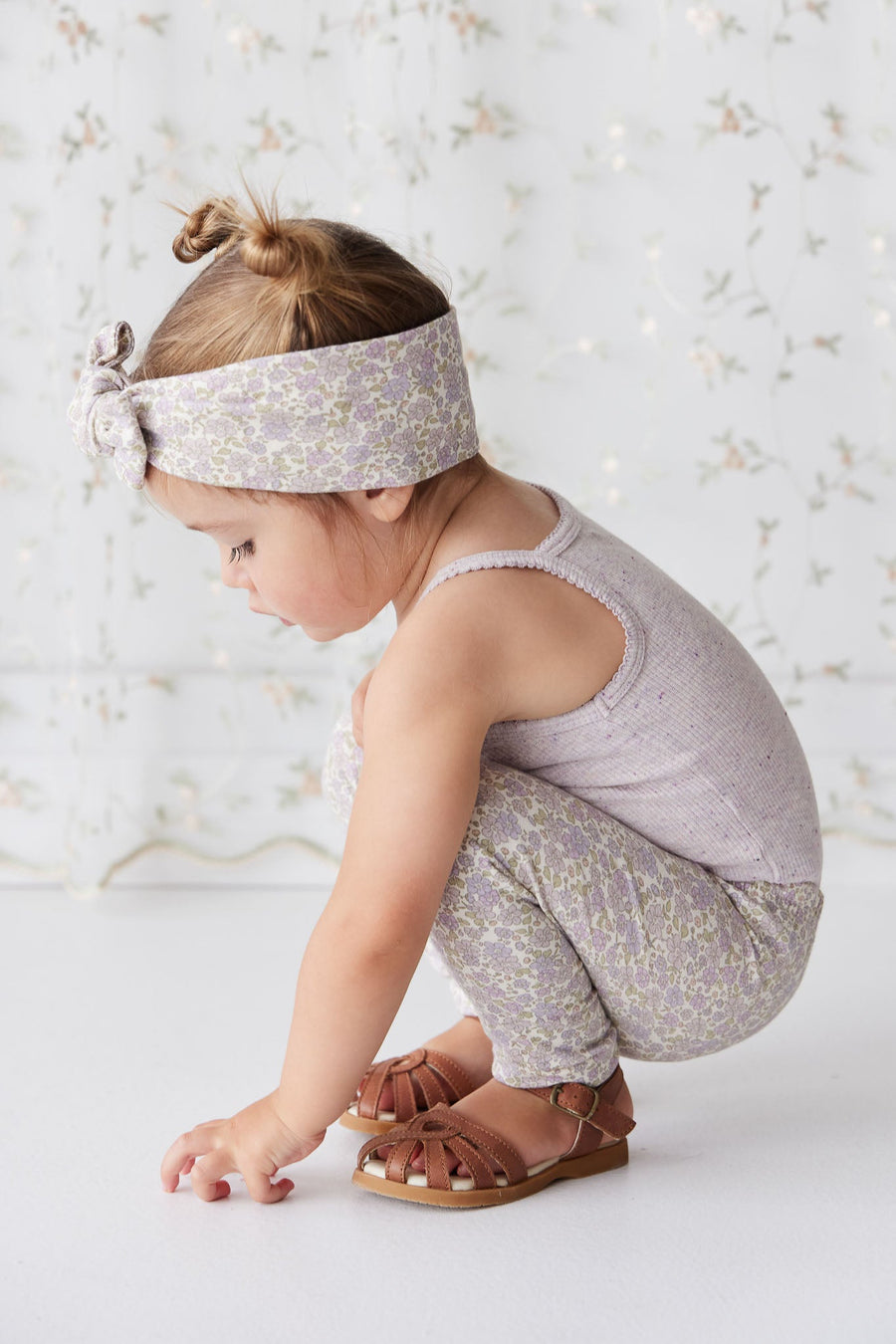 Organic Cotton Everyday Legging - Chloe Lavender Childrens Legging from Jamie Kay USA