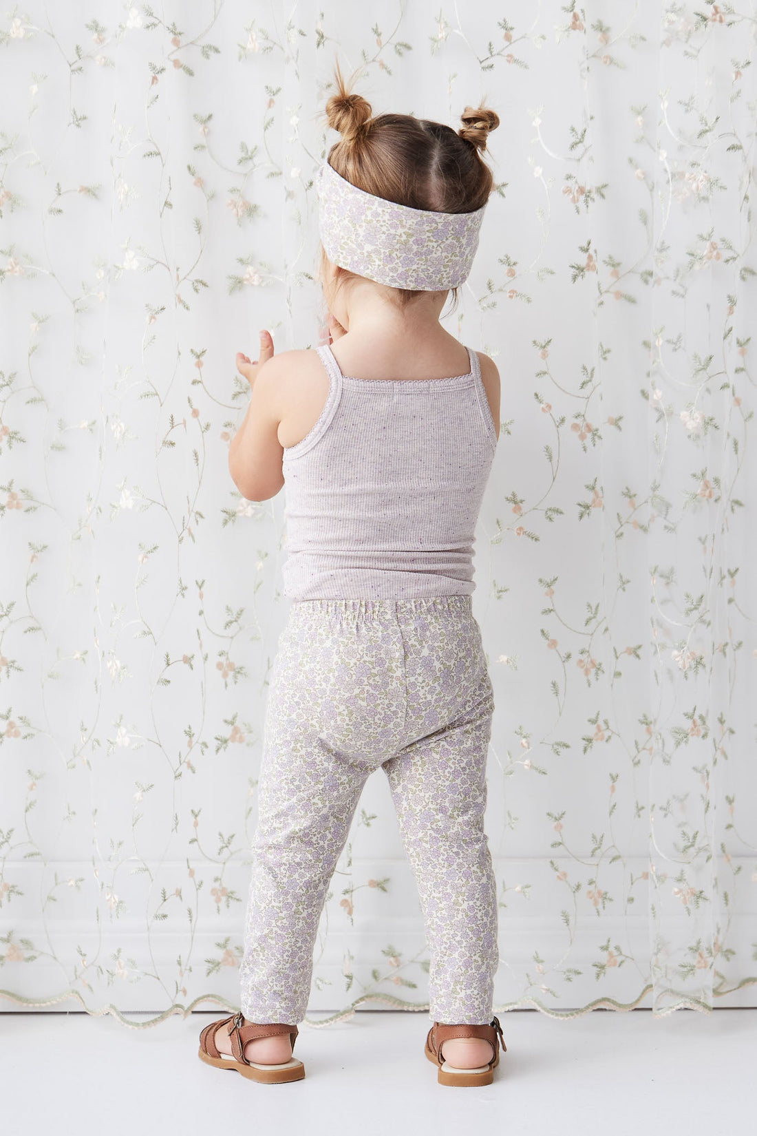 Organic Cotton Everyday Legging - Chloe Lavender Childrens Legging from Jamie Kay USA