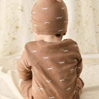 Organic Cotton Reese Zip Onepiece - Cosy Basil Spiced Childrens Onepiece from Jamie Kay USA