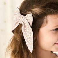 Organic Cotton Bow - Chloe Lilac Childrens Bow from Jamie Kay USA