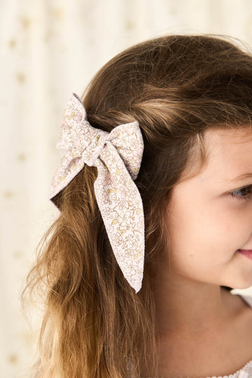 Organic Cotton Bow - Chloe Lilac Childrens Bow from Jamie Kay USA