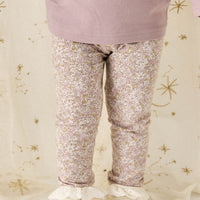 Organic Cotton Everyday Legging - Chloe Lilac Childrens Legging from Jamie Kay USA