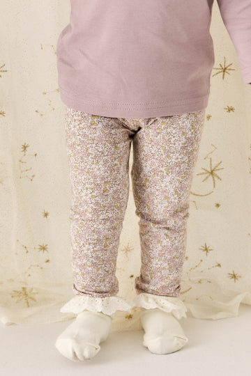 Organic Cotton Everyday Legging - Chloe Lilac Childrens Legging from Jamie Kay USA
