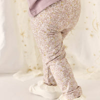 Organic Cotton Everyday Legging - Chloe Lilac Childrens Legging from Jamie Kay USA