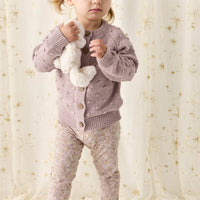 Organic Cotton Everyday Legging - Chloe Lilac Childrens Legging from Jamie Kay USA