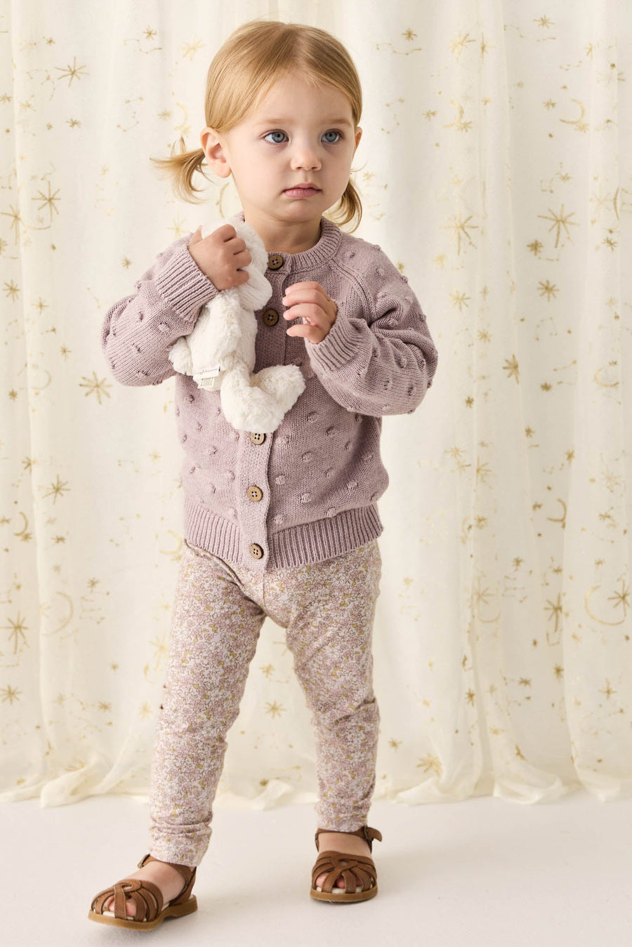 Organic Cotton Everyday Legging - Chloe Lilac Childrens Legging from Jamie Kay USA