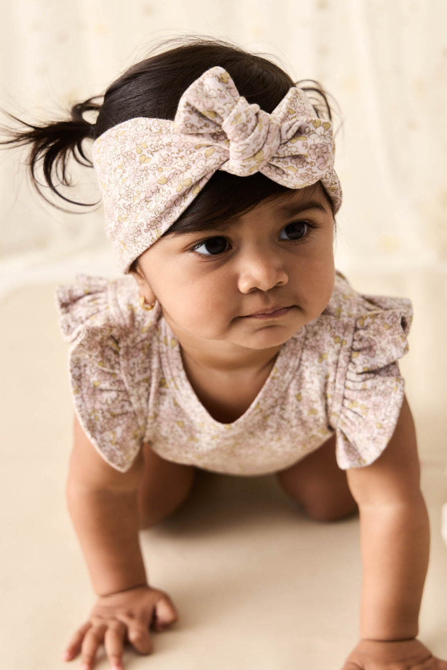 Organic Cotton Headband - Chloe Lilac Childrens Headband from Jamie Kay USA