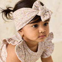 Organic Cotton Headband - Chloe Lilac Childrens Headband from Jamie Kay USA