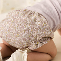 Organic Cotton Frill Bloomer - Chloe Lilac Childrens Bloomer from Jamie Kay USA