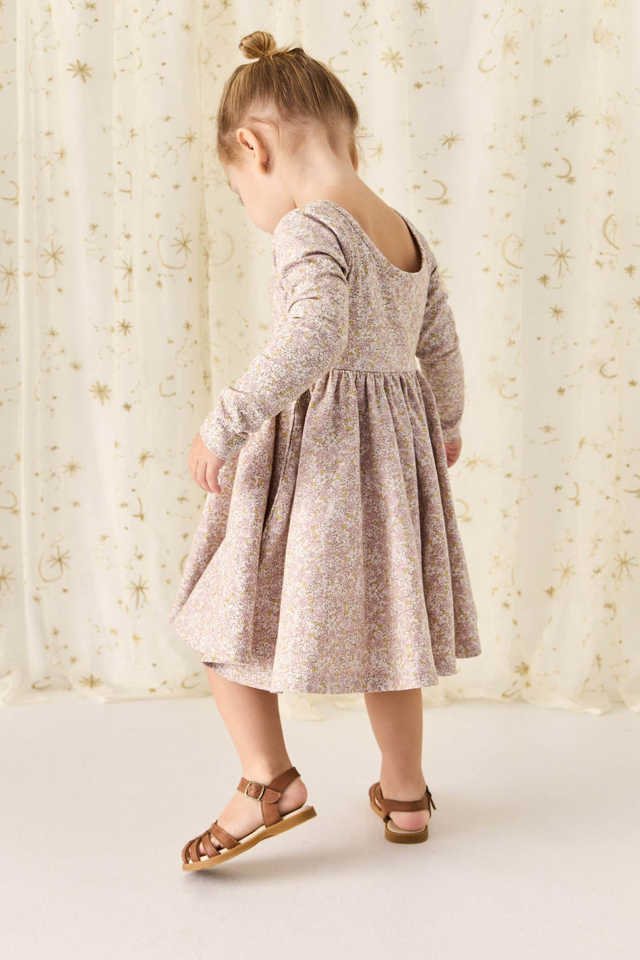 Organic Cotton Tallulah Dress - Chloe Lilac Childrens Dress from Jamie Kay USA