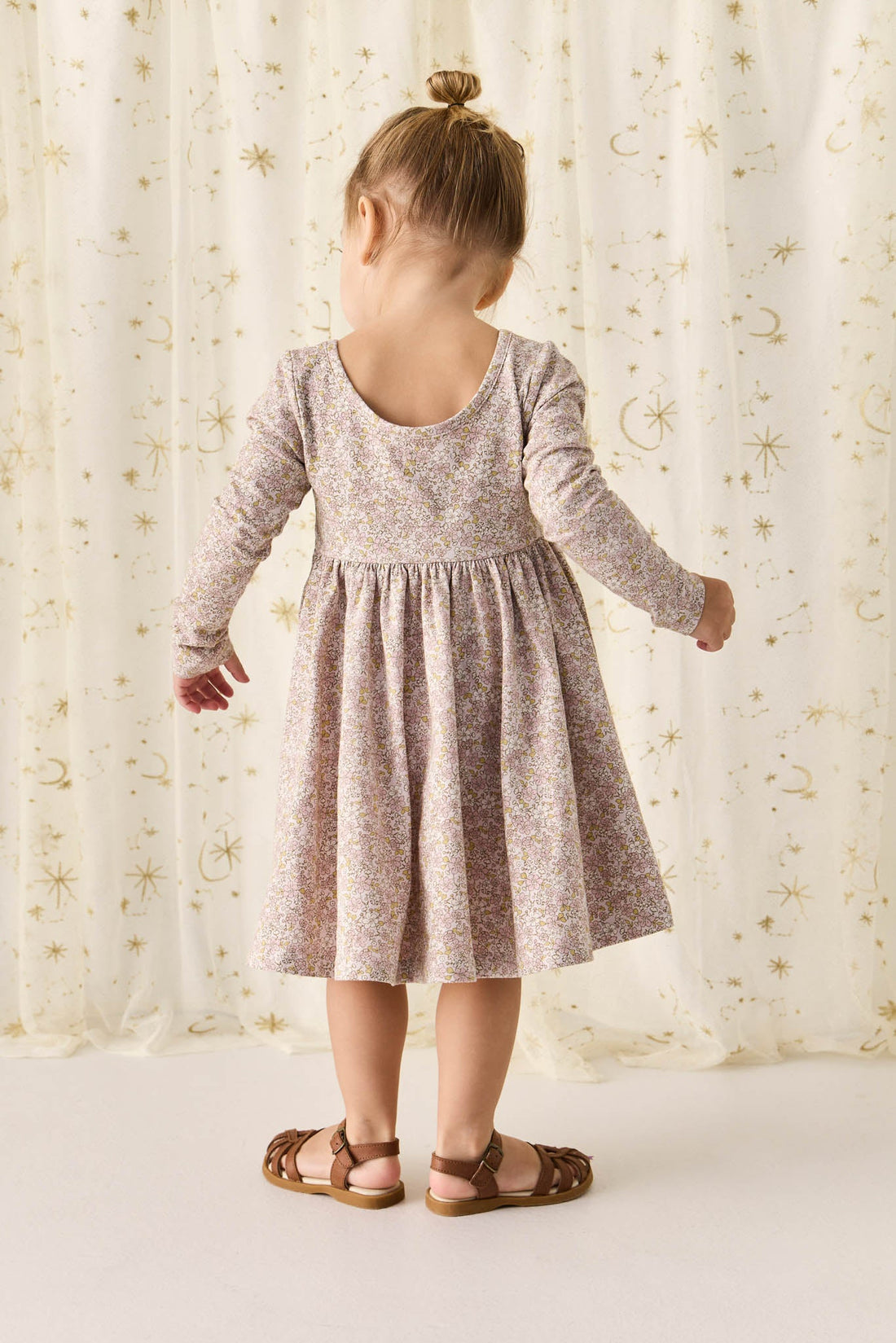 Organic Cotton Tallulah Dress - Chloe Lilac Childrens Dress from Jamie Kay USA