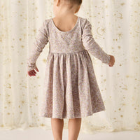 Organic Cotton Tallulah Dress - Chloe Lilac Childrens Dress from Jamie Kay USA