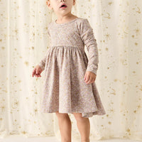 Organic Cotton Tallulah Dress - Chloe Lilac Childrens Dress from Jamie Kay USA