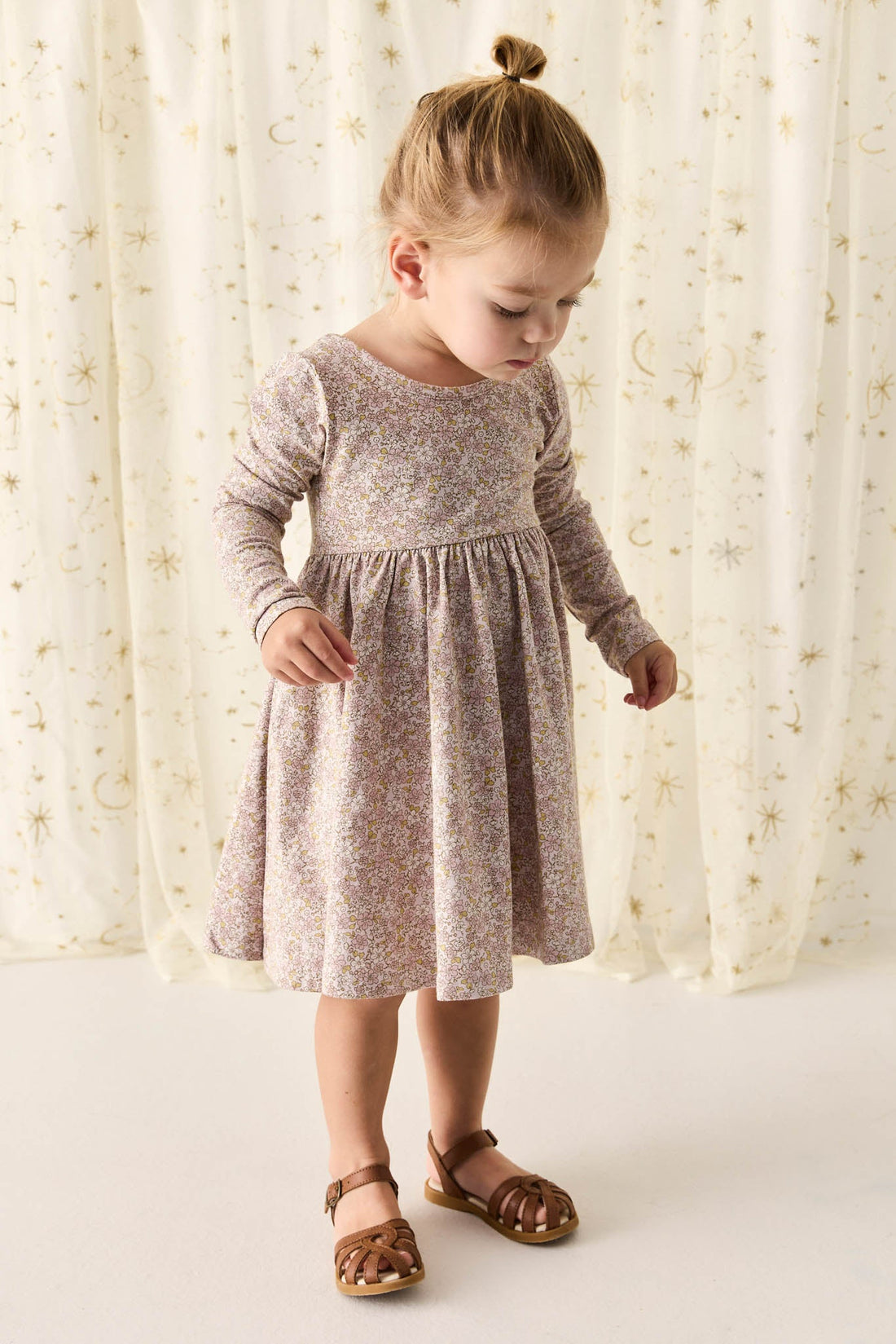 Organic Cotton Tallulah Dress - Chloe Lilac Childrens Dress from Jamie Kay USA