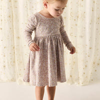 Organic Cotton Tallulah Dress - Chloe Lilac Childrens Dress from Jamie Kay USA