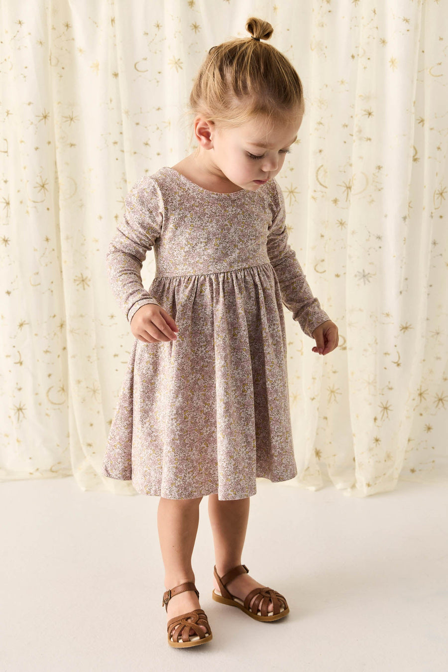 Organic Cotton Tallulah Dress - Chloe Lilac Childrens Dress from Jamie Kay USA