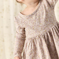 Organic Cotton Tallulah Dress - Chloe Lilac Childrens Dress from Jamie Kay USA