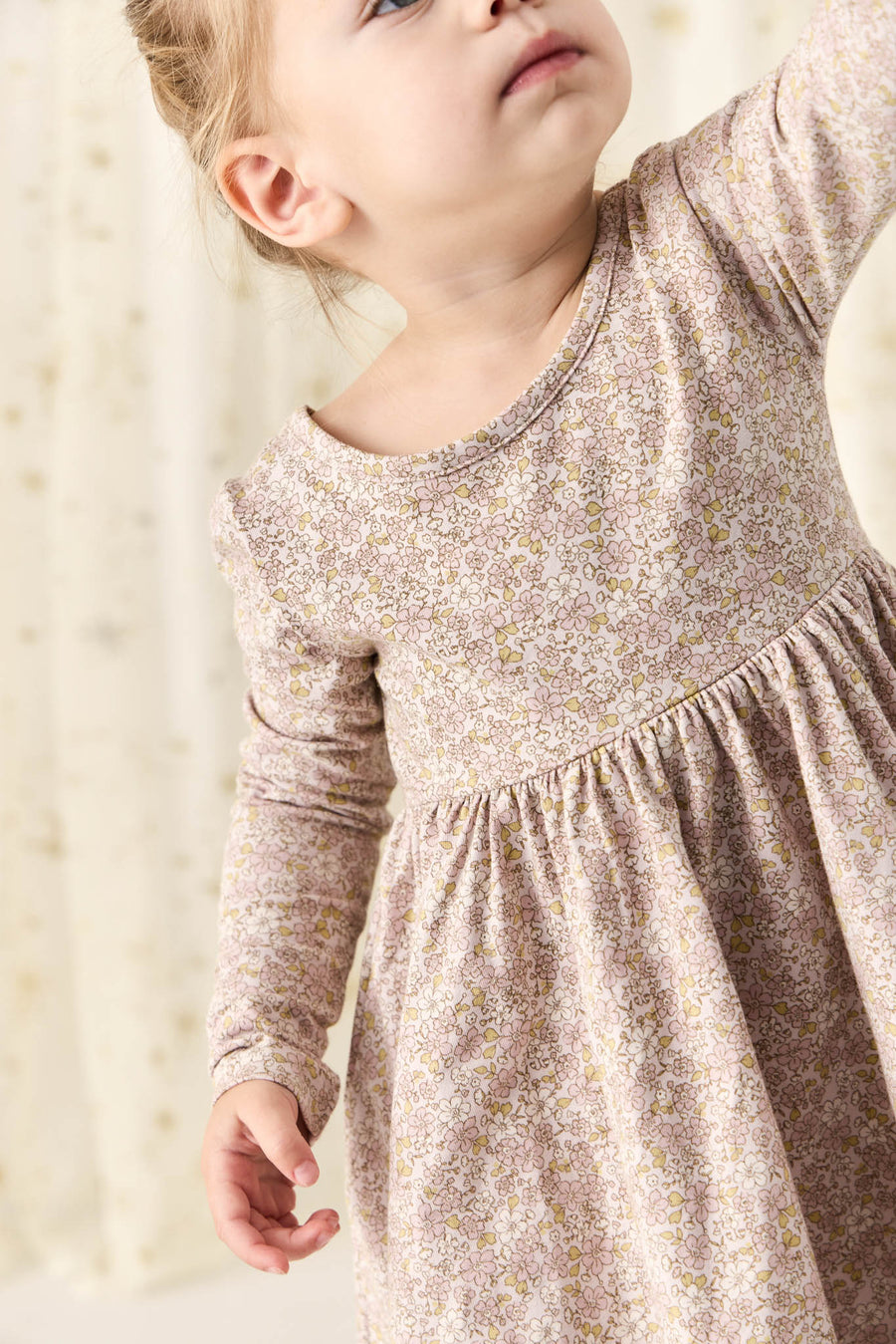 Organic Cotton Tallulah Dress - Chloe Lilac Childrens Dress from Jamie Kay USA